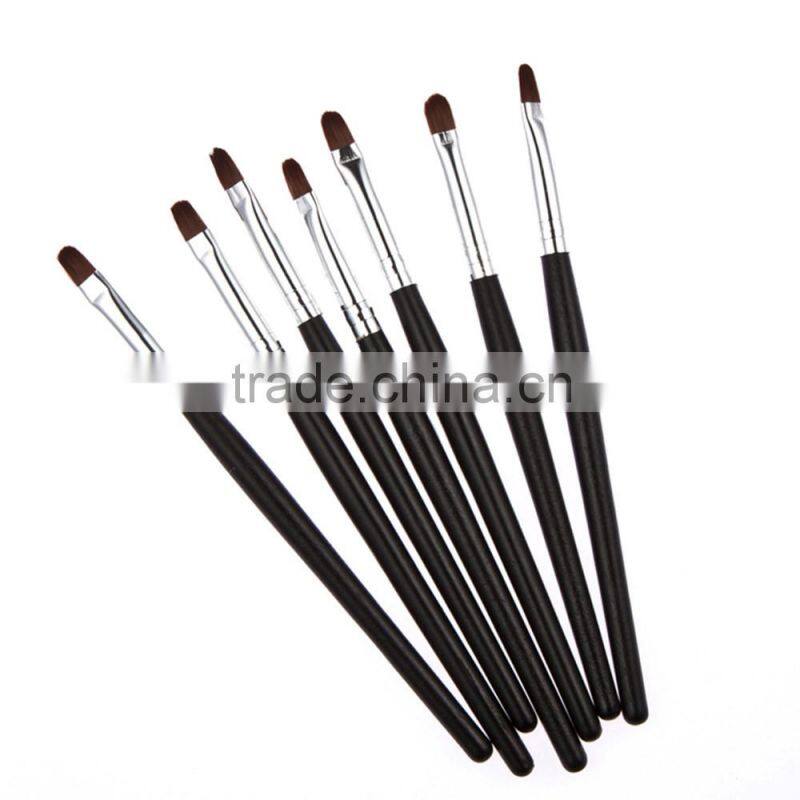 Fashion 1Pcs Black Wooden Alloy Make Up Brush Professional Lipbrush Eyeshadow Makeup Brush