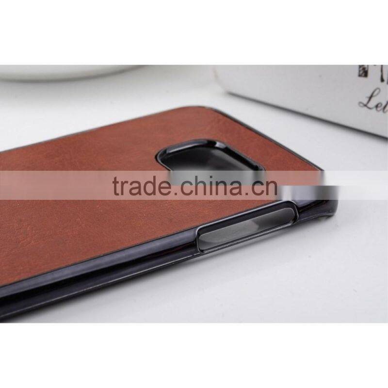 Crazy Horse Leather Coated PC Case for Samsung Galaxy S6 Edge G925
