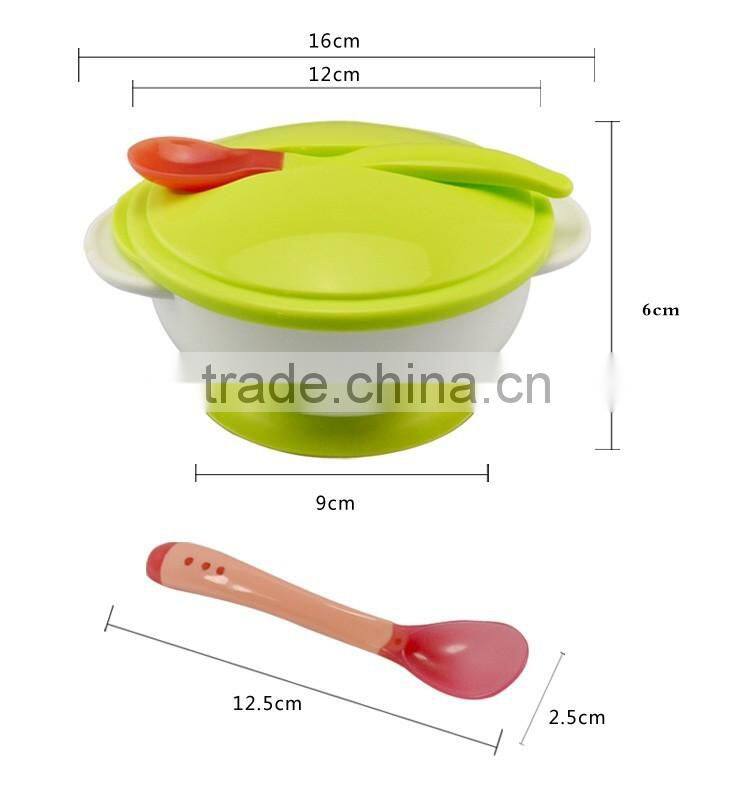 High Quality Food Grade Durable Silicone Baby Feeding Bowls With Spoon And Cover Factory Price Wholesale