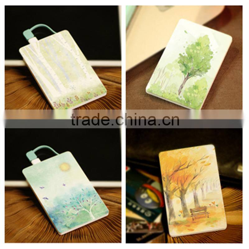 Wholesale portable card shape power bank for mobile phone laptop