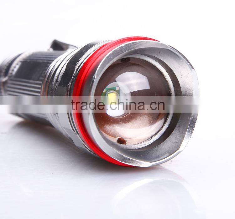 High power aluminum zoom flashlight
