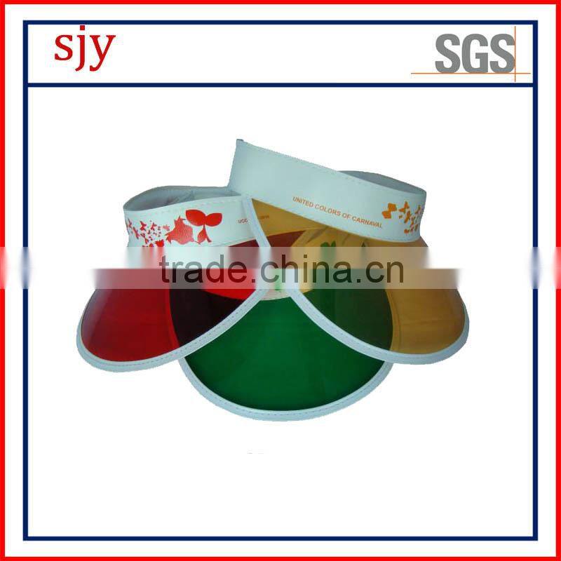 Fashion Promotional golf wide brim white sun visor caps