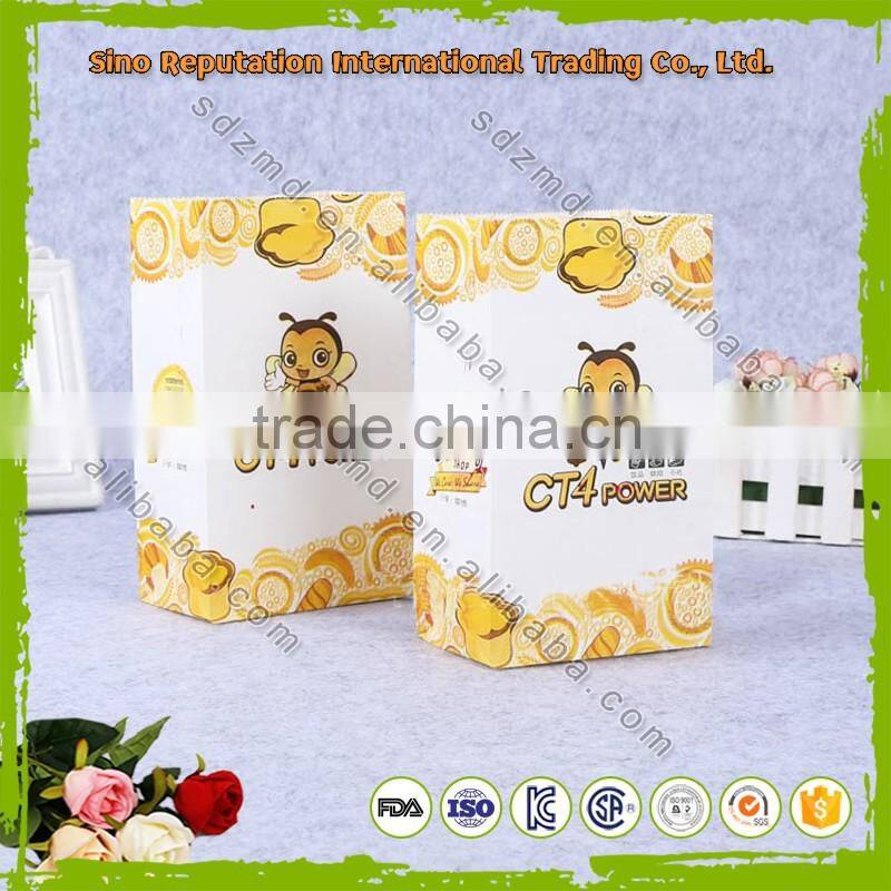 Custom printed block bottom french fries packaging bags
