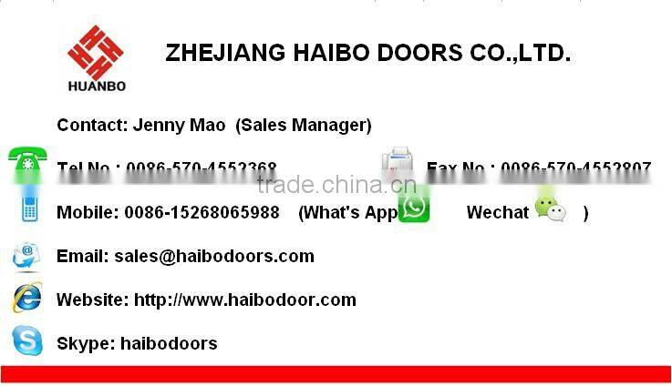 Interior wooden PVC MDF Doors for hotels (HB-8222)