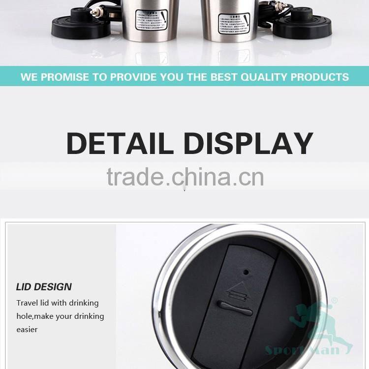 Made in China electric heating mug car travel mug double wall stainless steel rechargeable mug