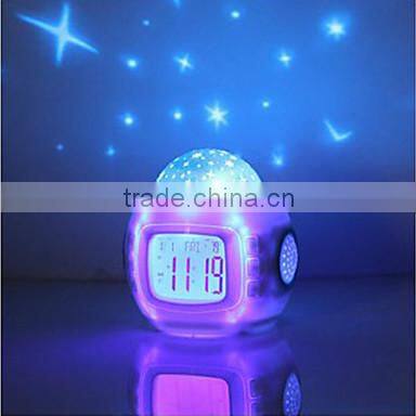 Music Starry Sky Projection Digital Cheap LED Alarm Clock