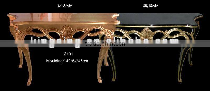 PU gold table furniture for home decoration