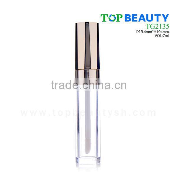 TG2135- 7ml Round Clear Plastic Empty Lipgloss Container