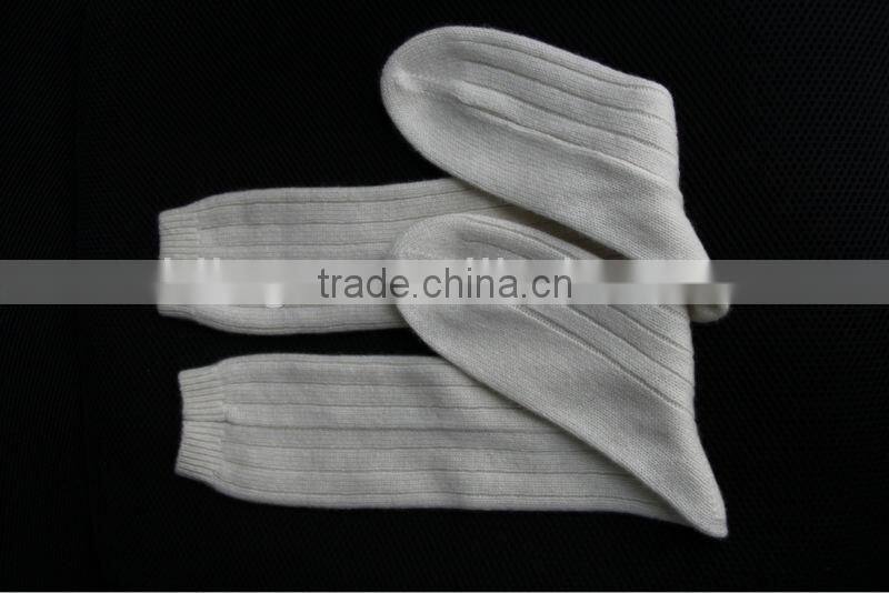 qualitied pure cashmere knitted socks stocking