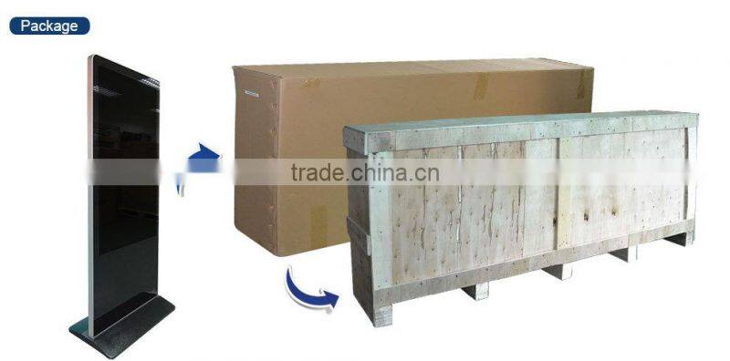 Indoor floor standing lg screen 55 inch interactive multi touch table/elevator lcd video multimedia display screen