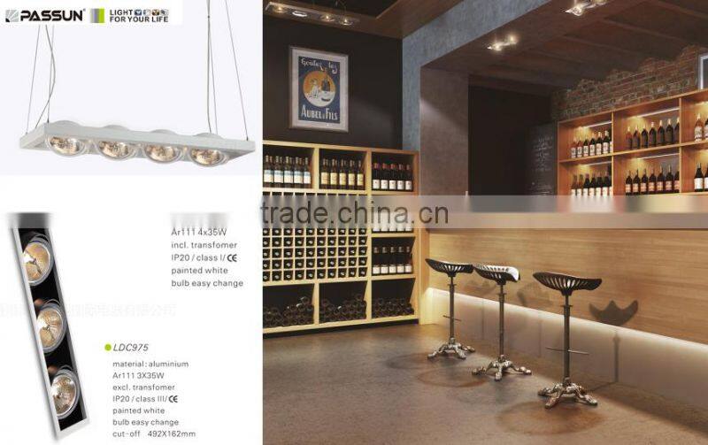 pure aluminum white pendant light 140w rotating halogen pendant light