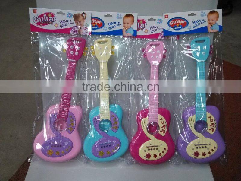 Musical instrument guitar toys,plastic guitar with light and music for kid toy.nice guitar toys for kids.