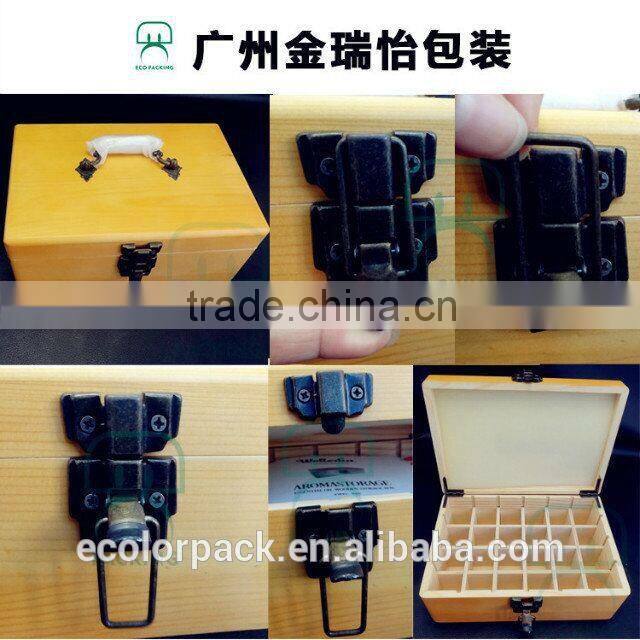 Natural Light Pine Wood 24pcs Storage Box Essential Oils