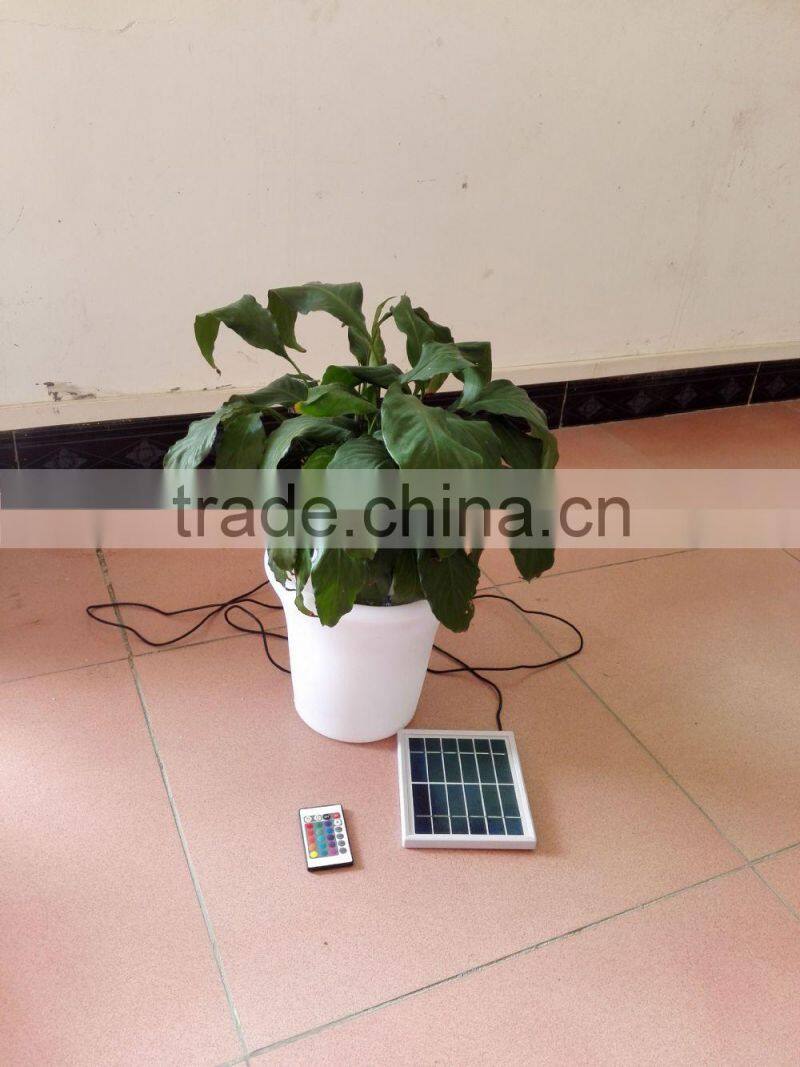 3W led solar light with flower pot/led solar led planter/led large flower pot with solar