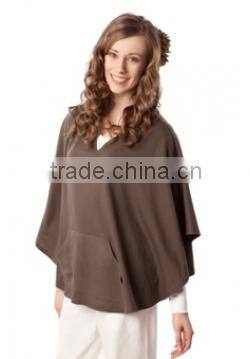 Custom heavy cotton brushed plain easy wear fashion nursing cover top