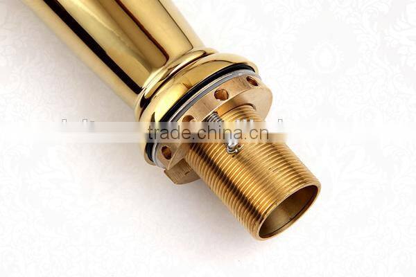 2014 New Design golden faucet, Luxury hotel special titanium golden faucets, golden basin faucet