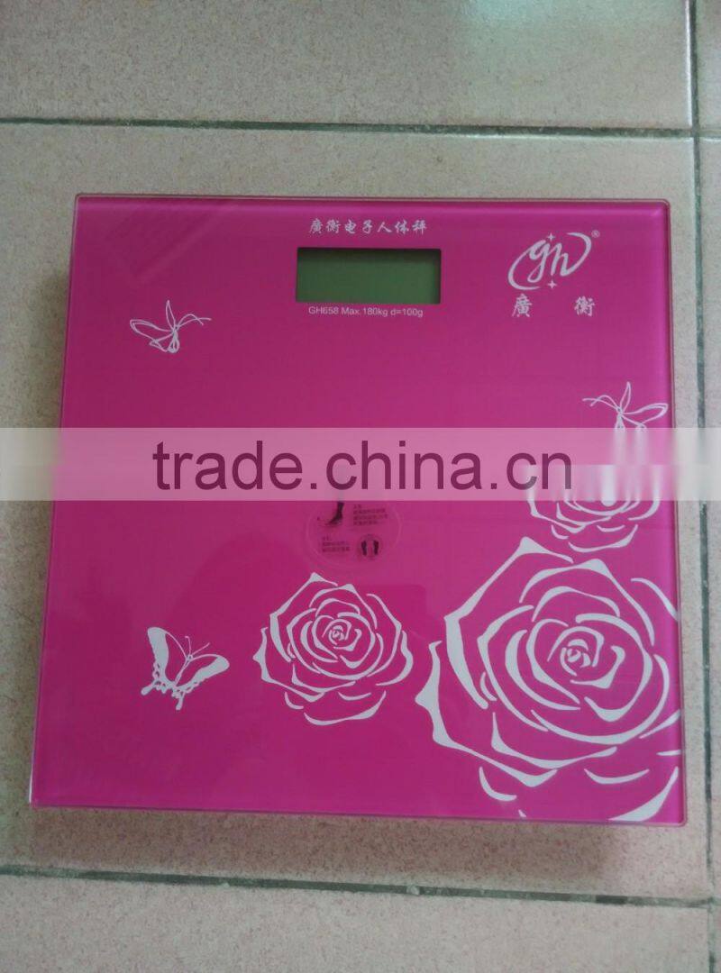 2016 Hot Sale Digital Bathroom Scale / body weighing balance scale