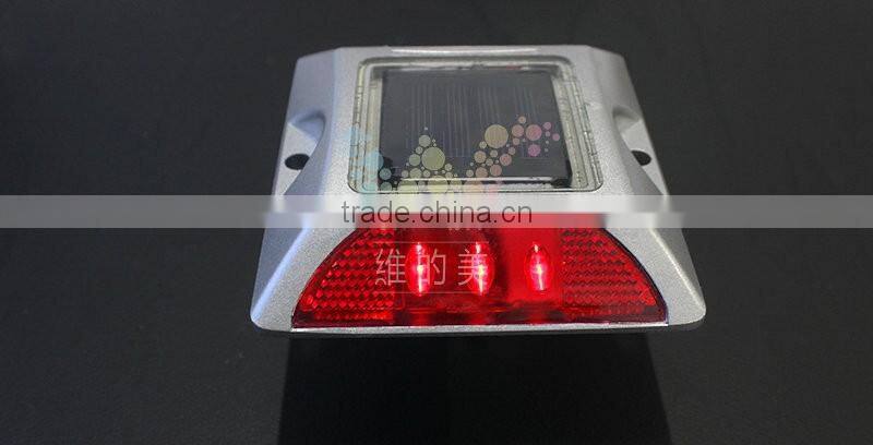 Square aluminum red Epistar LED cat eye reflector solar LED road stud