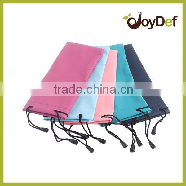2016 wholesale price soft double drawstrings Microfiber sunglasses punch