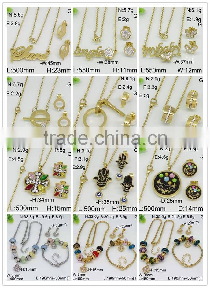 Fashion hot sepcial style wholesale dubai 24k gold jewelry set