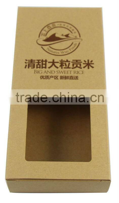 printed kraft paper window box