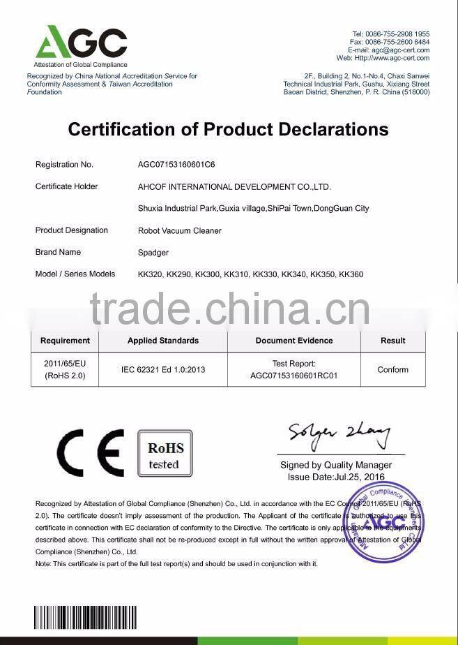 Intelligent Robotic Vacuum Cleaner Good Quality Self Charging