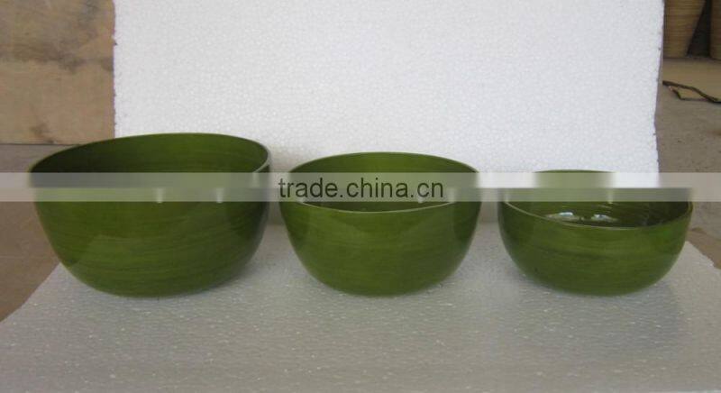 Simple design bamboo bowl made in Vietnam