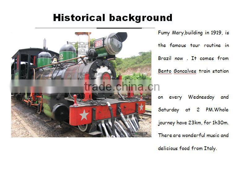 Outdoor steam train with christmas decotation