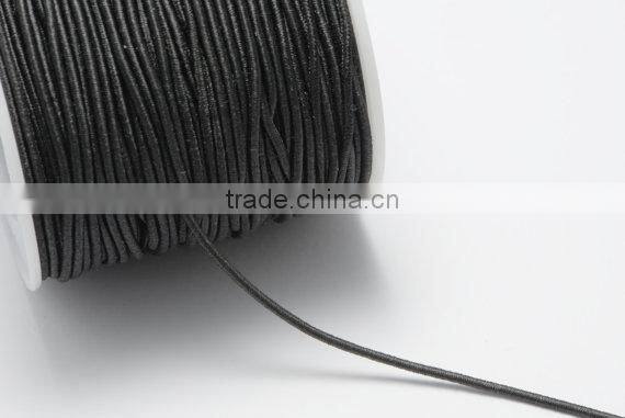 1mm Elastic Cords in Black Stretchable Cord Spooled Beading String for Beads #SD-S7351