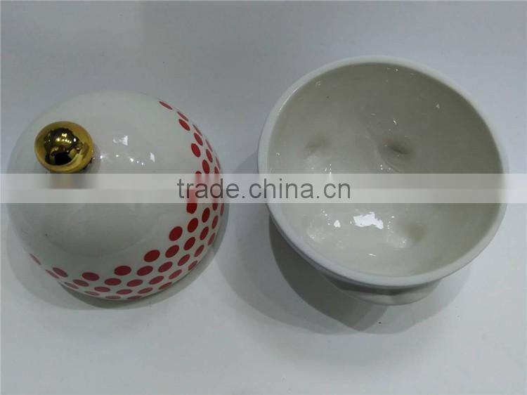hot sale personalized color glazed decorative ceramic custom printed candle jars