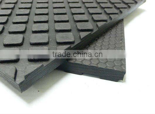 Hammer/ribbed rubber cow mat