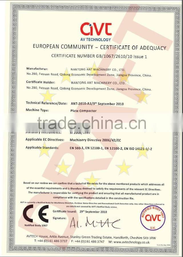 construction machinery asphalt compactor Single direction plate compactor PB60