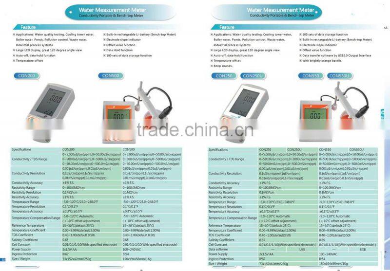 large LCD display quality assurance testing water tester