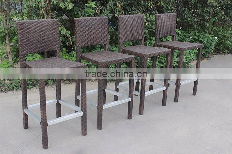 High Bar Furniture Set Rattan Table And Bar Stool