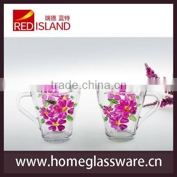 glass works supply hand painted glass cup beer glass beer mug