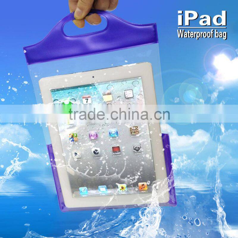 Wholesale PVC waterproof bag with stand for ipad
