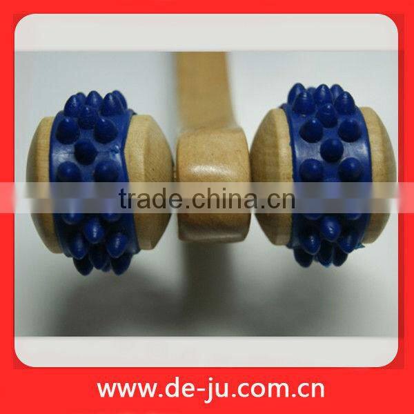 Curved Handle Wheel Massager Back Scrubber Legs And Feet Massage