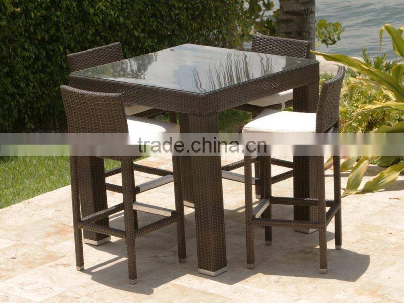 2017 Trade Assurance most popular outdoor modern classic pe rattan modular metal garden table set furniture