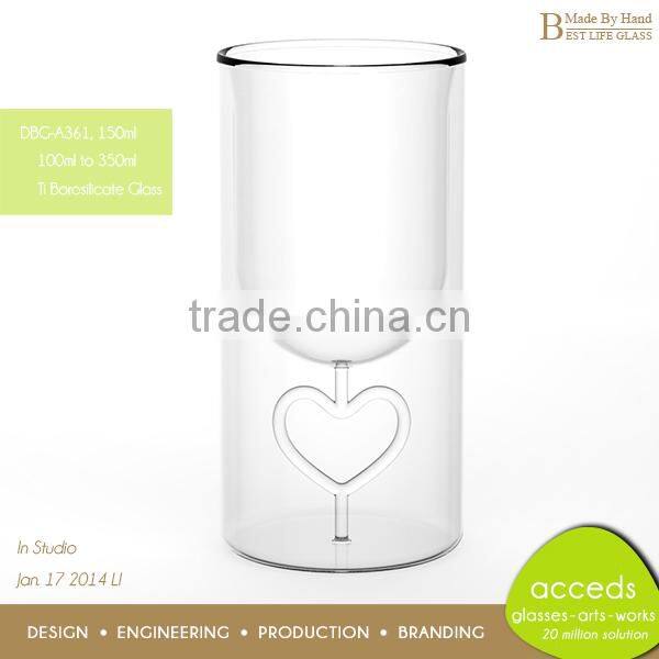 Stylish Pyrex Handmade Tall Glass Cup