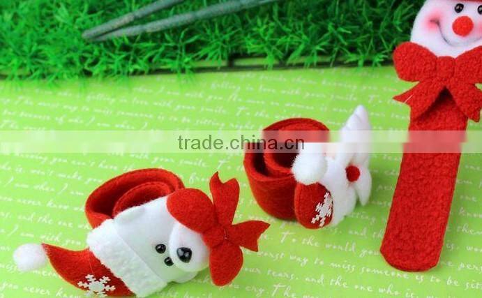 Novelty Christmas Wrist Decoration Toys Snowman Slap Bands Pat Circle for Kids & Adults Christmas Supplies Gift