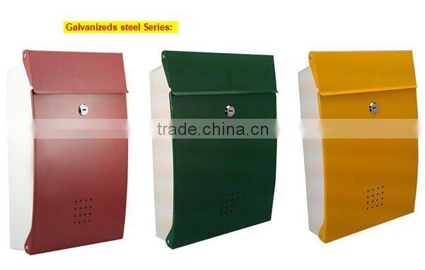 Colorful Wall Mounted Mailbox Special Design Letterbox