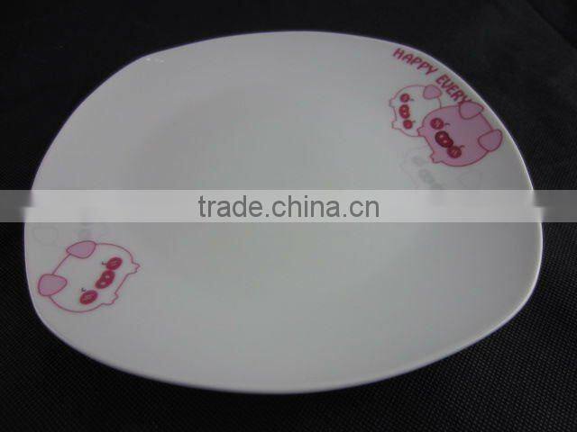 12 pcs dinnerware set with pig pattern decal