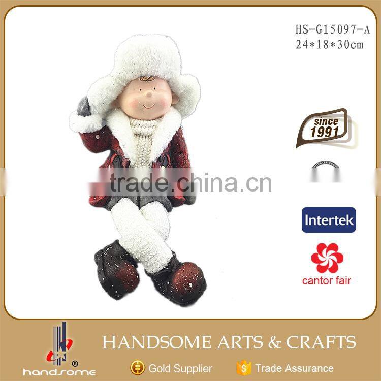 12 Inch Resin Chinese Supplies Christmas Decoration Small Gift Item Snowman Figurines