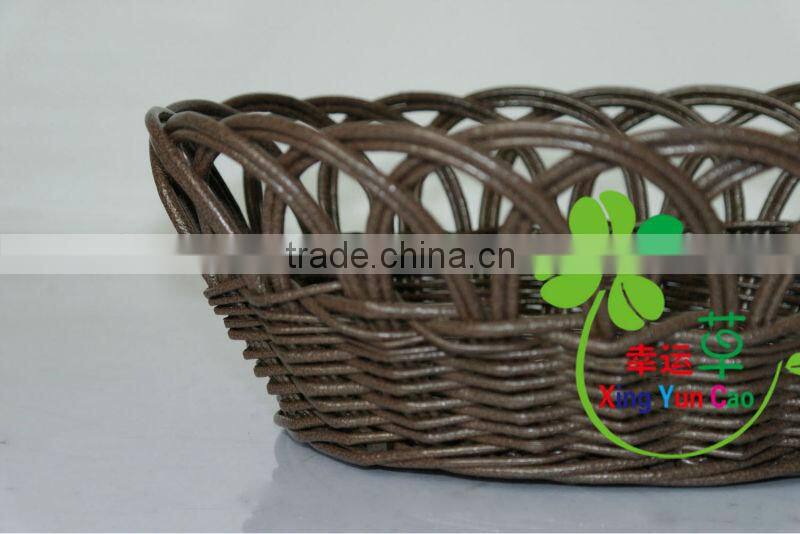 wicker fruit basket with plastic liner
