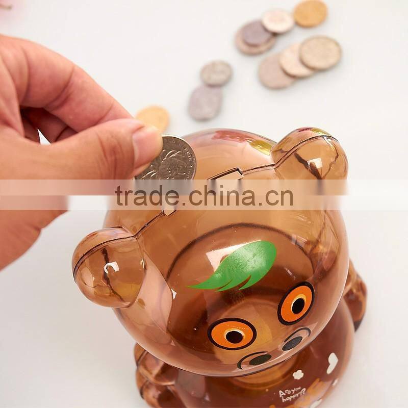 Plastic animal style piggy bank