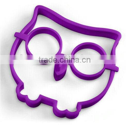 Silicone Owl Shaped Silicone Egg Ring, eco-friendly Silicone Egg Cooking Mold