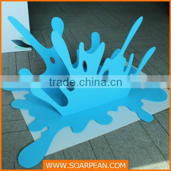 wholesale custom shape nice decorative pvc water splash