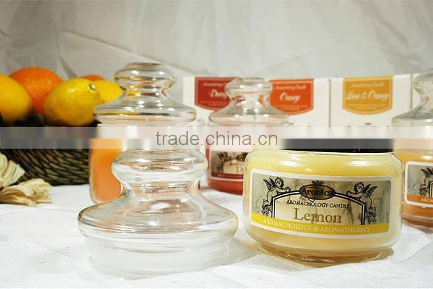 80ml 250ml 350ml glass wax jar glass candle holder with mushroom lid