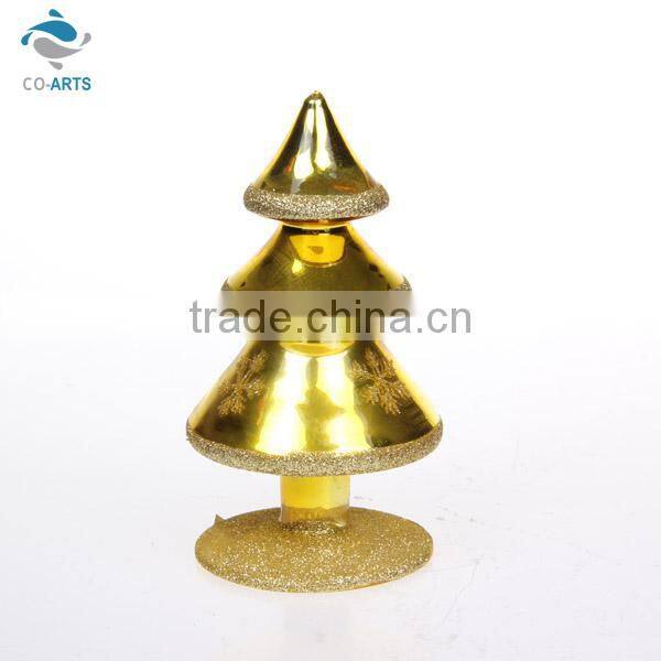 Luxury design home decoration gold color diy crystal craft