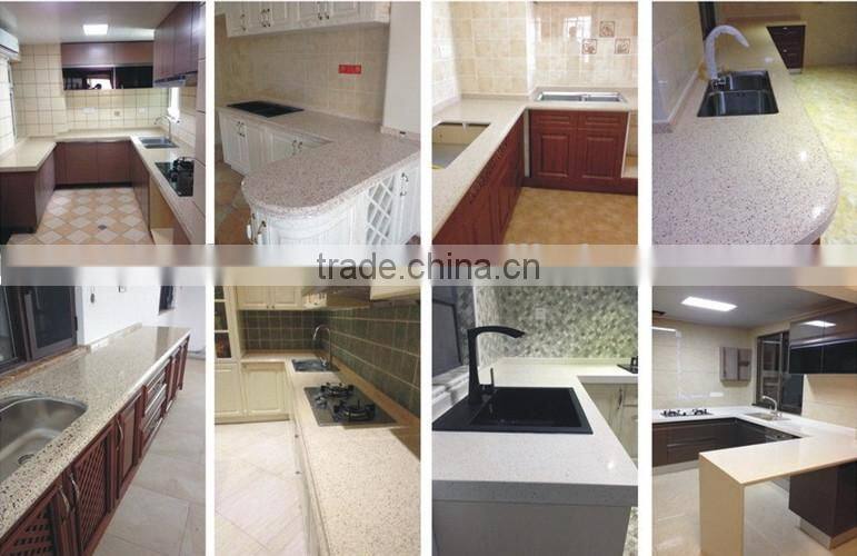 White quartz stone kitchen countertop from China